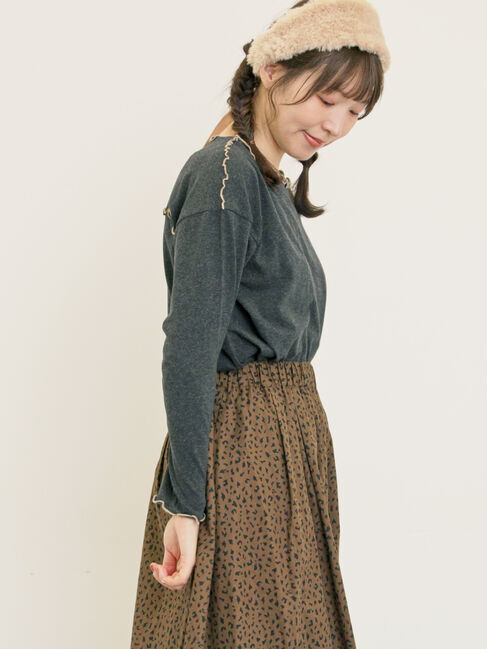 Samansa Mos2「[CYCLO]配色メロークルーネックカットソー」|Tシャツ・カットソー|