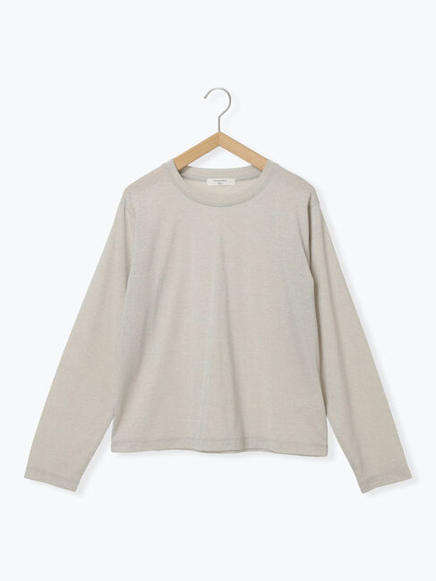 Samansa Mos2 blue「ラメロンT」|Tシャツ・カットソー|