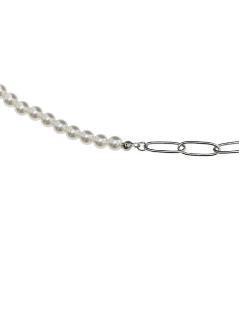 Samansa Mos2 blue「パール&チェーンミックスネックレス」|その他|