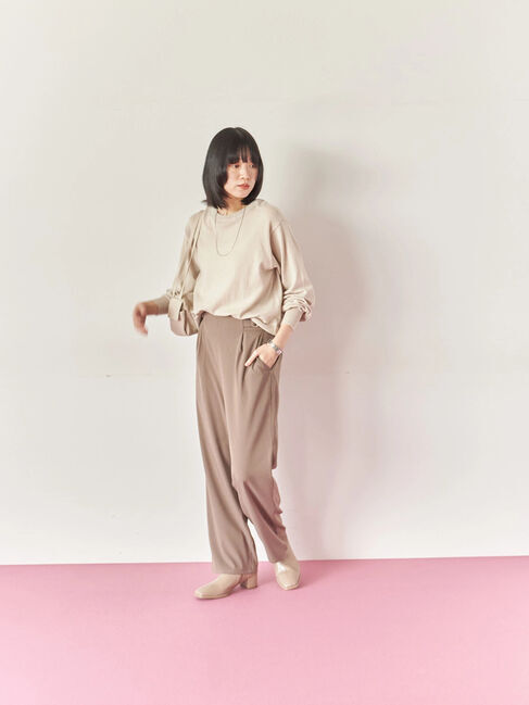 Samansa Mos2 blue「マルチスタイル前後2wayクルーネックカーディガン」|カーディガン|