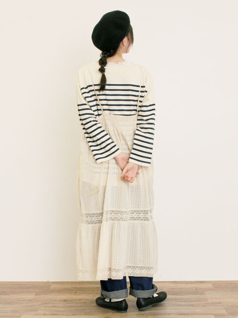 Samansa Mos2「パネルボーダーロングスリーブカットソー」|Tシャツ・カットソー|