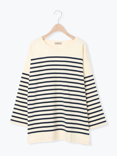 Samansa Mos2「パネルボーダーロングスリーブカットソー」|Tシャツ・カットソー|