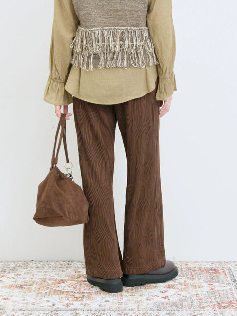 Samansa Mos2 blue「ウェーブカットパンツ」|その他|