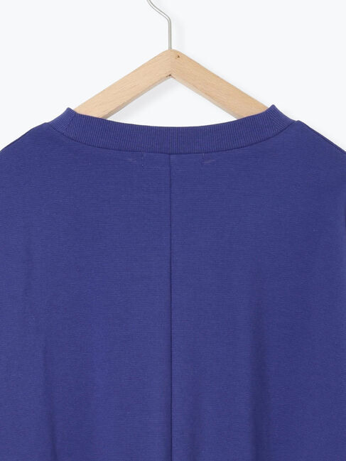 Samansa Mos2 blue「ポンチ袖タックプルオーバー」|Tシャツ・カットソー|