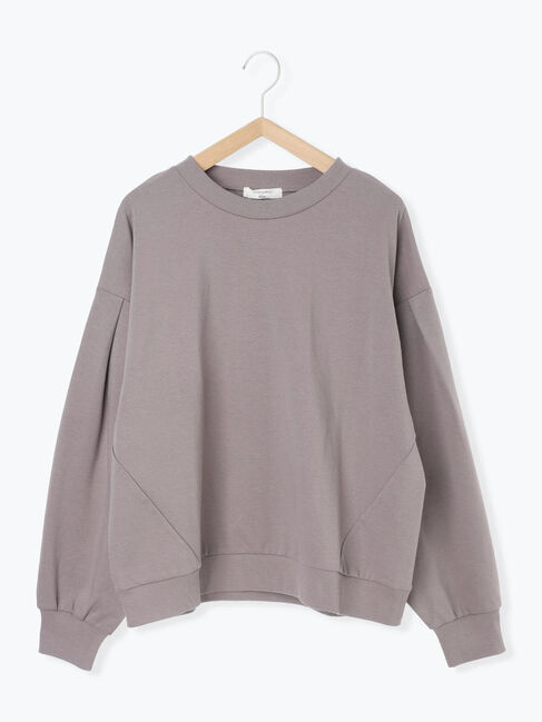 Samansa Mos2 blue「ポンチ袖タックプルオーバー」|Tシャツ・カットソー|