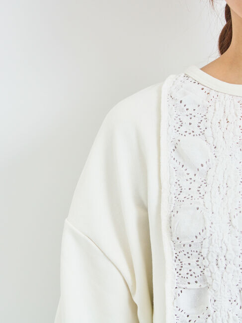 SM2「レース切替裏毛プルオーバー」|Tシャツ・カットソー|