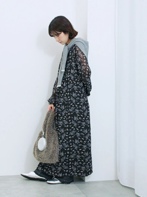 Samansa Mos2 blue「◎花柄ワンピース」|ワンピース|