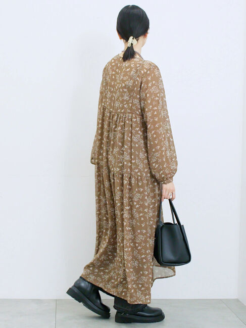 Samansa Mos2 blue「◎花柄ワンピース」|ワンピース|