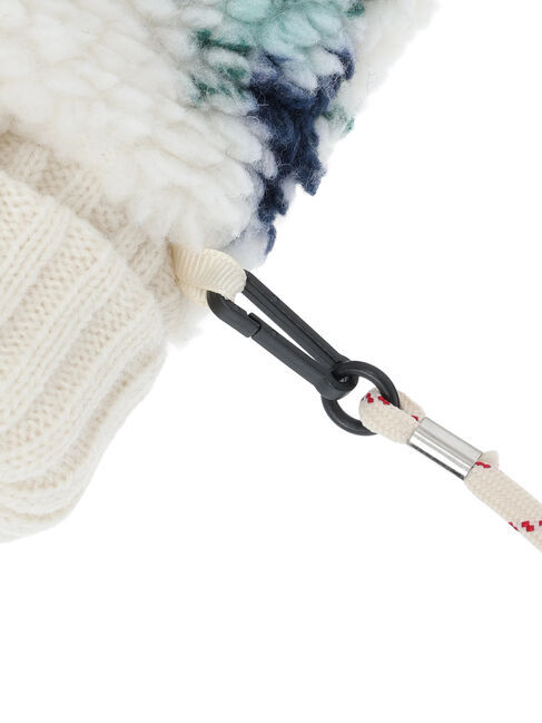 Samansa Mos2「ボア花柄ミトン」|手袋|