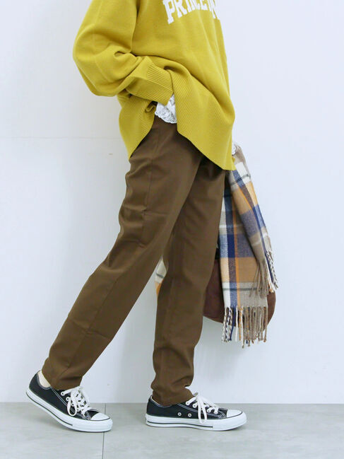 Samansa Mos2 blue「裏起毛ストレッチパンツ」|その他|