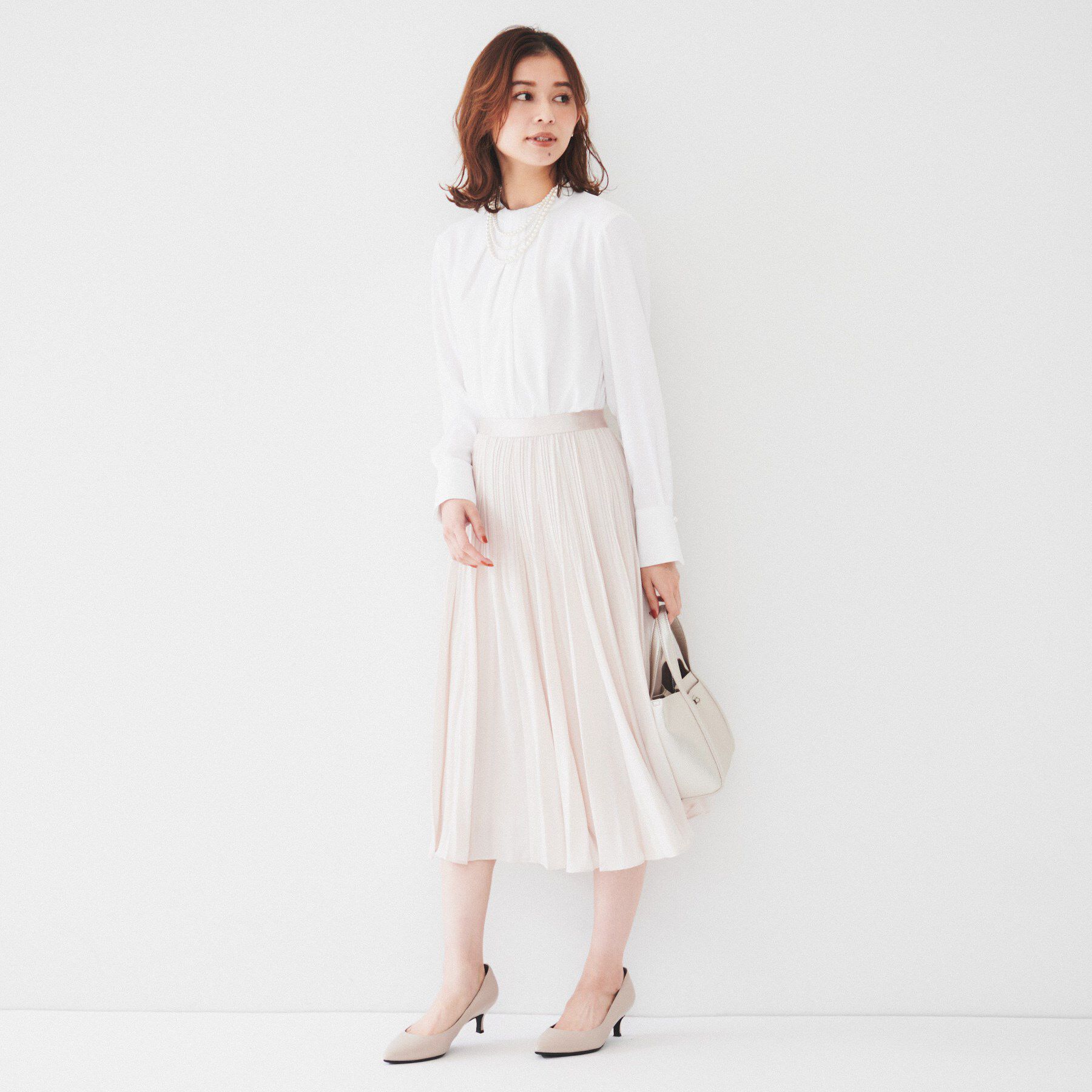 UNTITLED「【通勤】ジョーゼット タックブラウス」|シャツ・ブラウス|