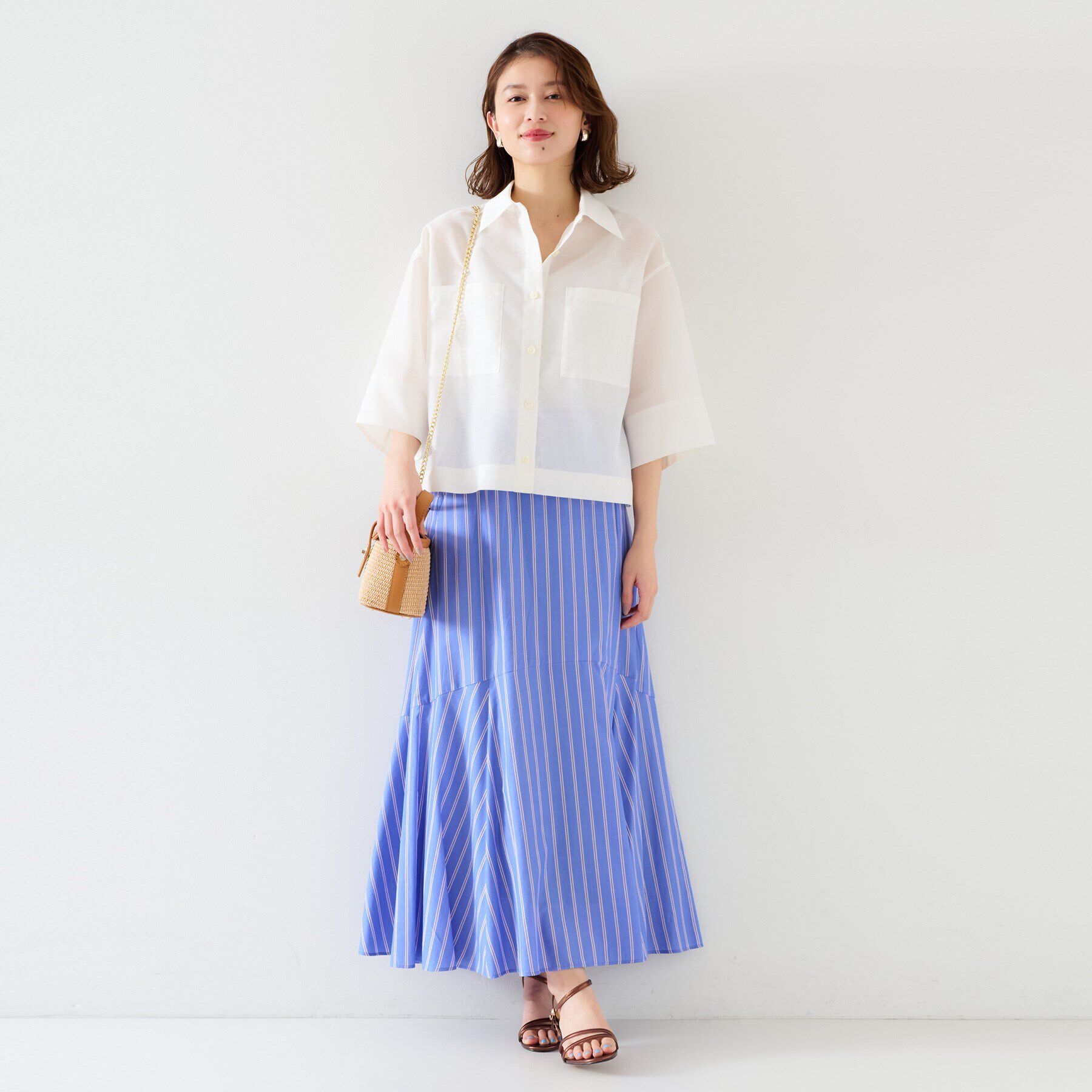 UNTITLED「【セットアップ可能】オーガンジーボクシーシャツ」|シャツ・ブラウス|