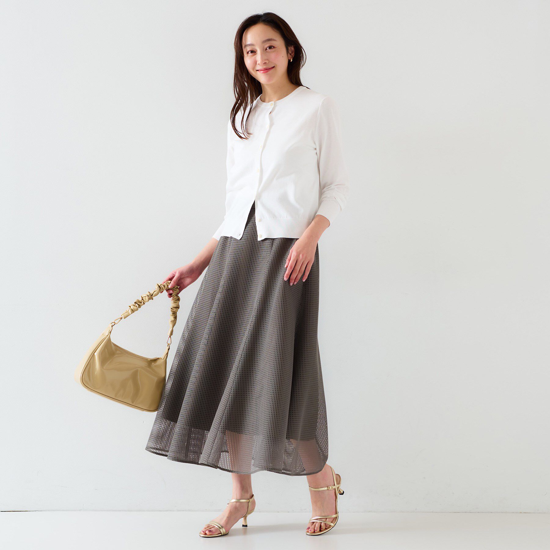 UNTITLED「【11色展開/コットン100/アンサンブル可能】クルーカーディガン」|カーディガン|