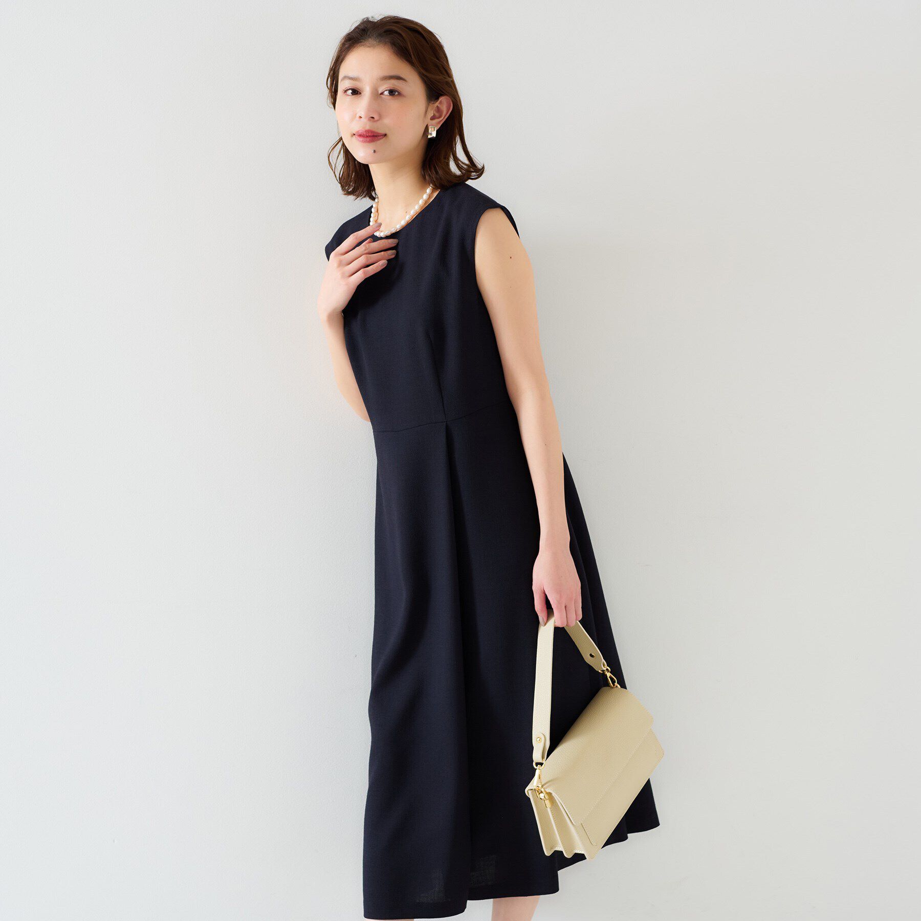 UNTITLED「【セットアップ可/きれいめ】ドライタッチワンピース」|ワンピース|