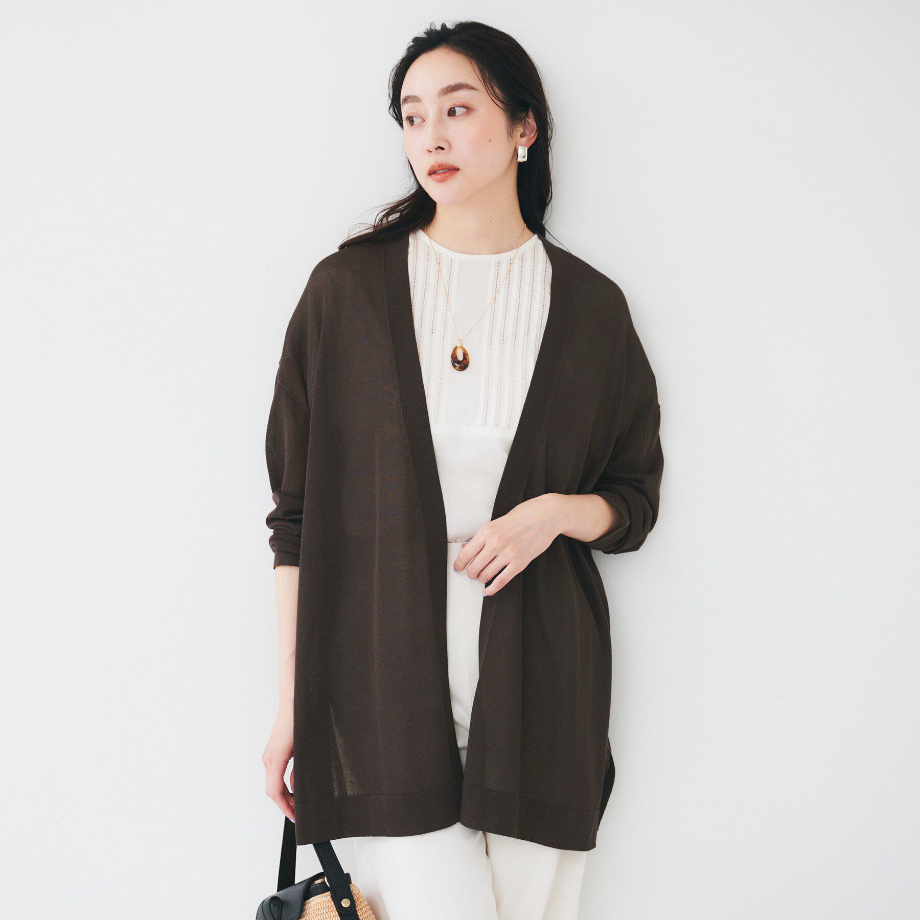 UNTITLED「【ゆったり/ロング】シアーカーディガン」|カーディガン|