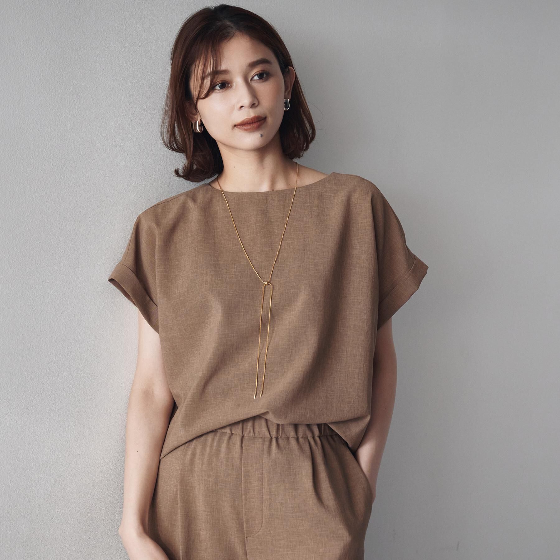 UNTITLED「【セットアップ可/はっ水/通勤】リラククール 半袖ブラウス」|シャツ・ブラウス|