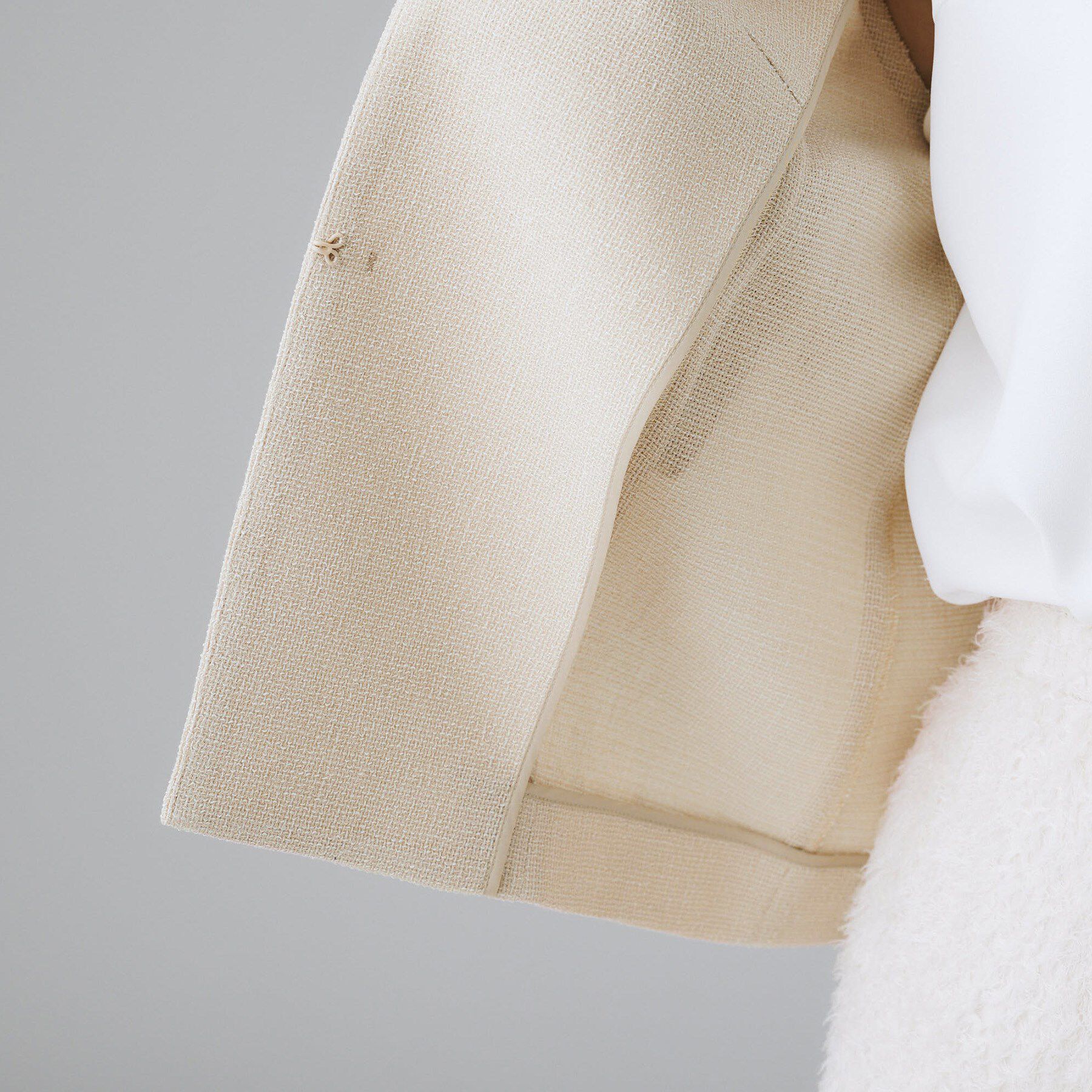 UNTITLED「【短丈/日本製】カラミ風メッシュ ノーカラージャケット」|ノーカラージャケット|