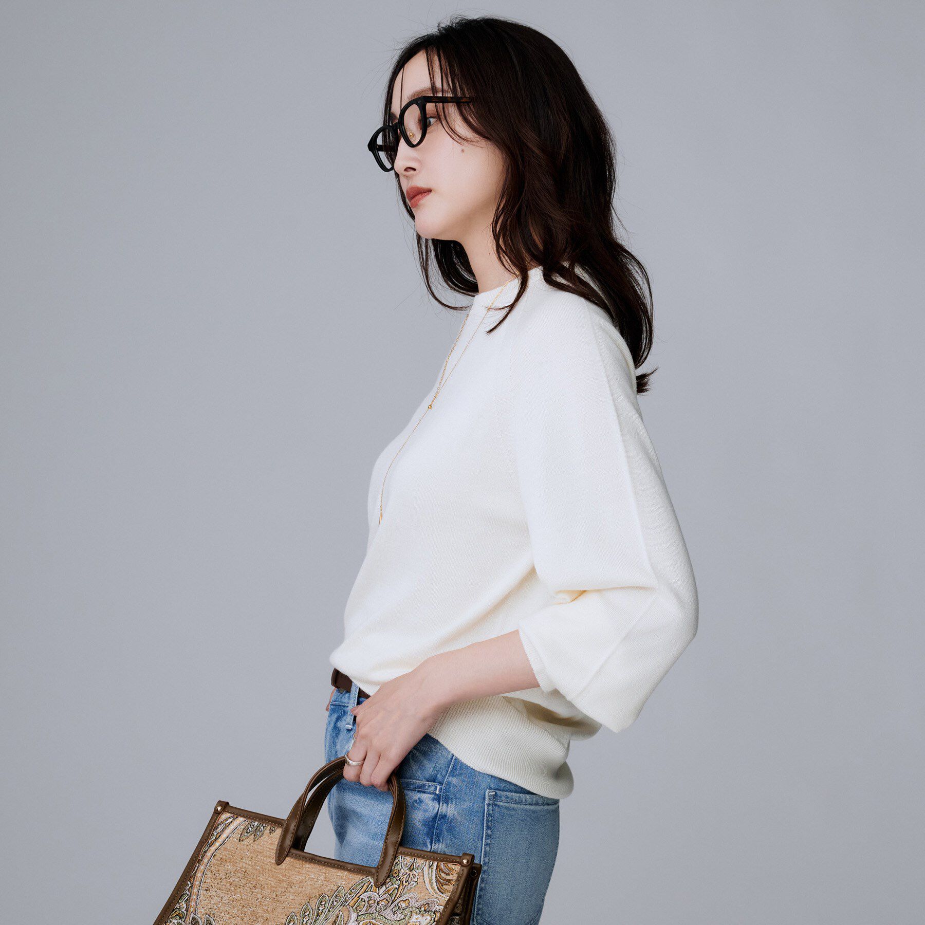 UNTITLED「【8色展開／コンパクト丈】レーヨン混 コクーンニット」|ニット・セーター|