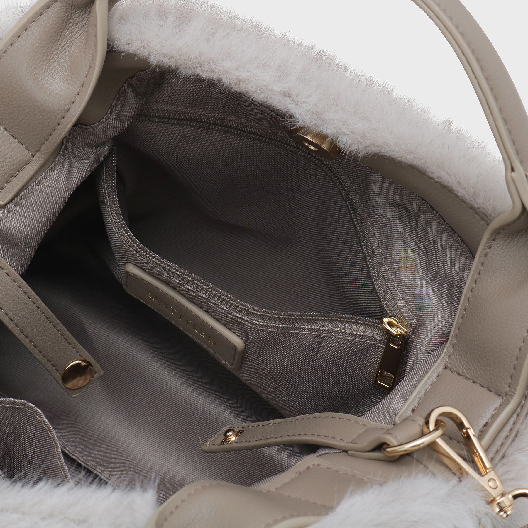 UNTITLED「ミニフェイクファーショルダー」|ハンドバッグ|