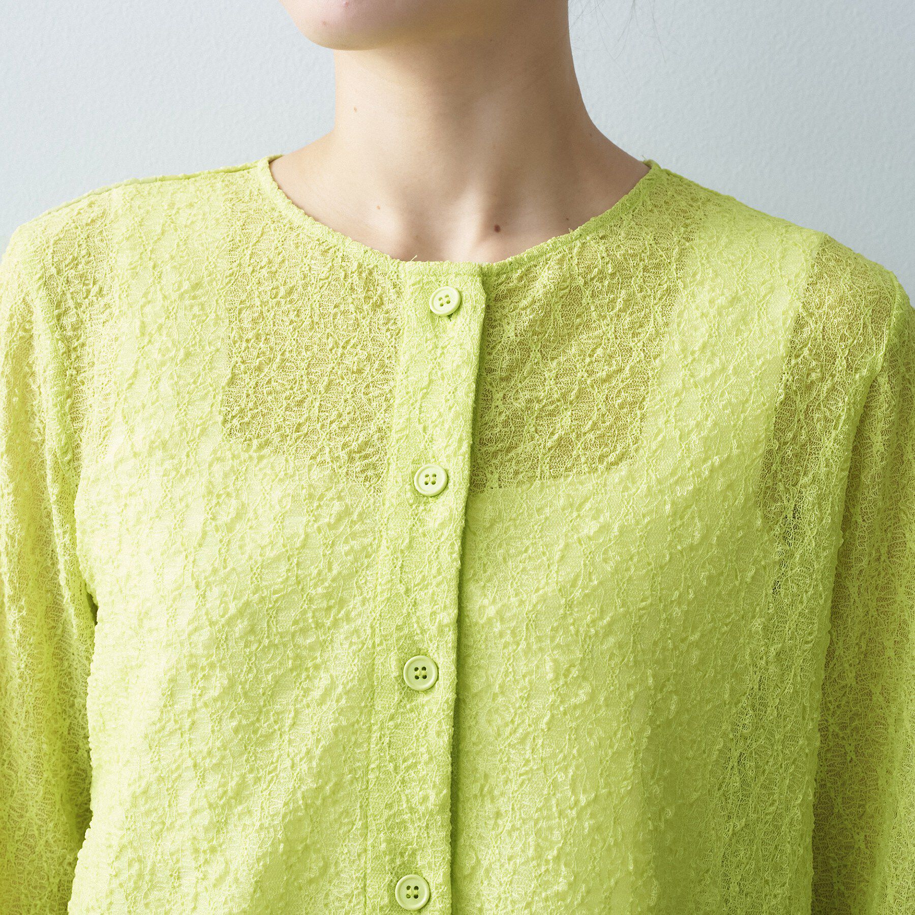 UNTITLED「ストレッチレースカーディガン」|カーディガン|