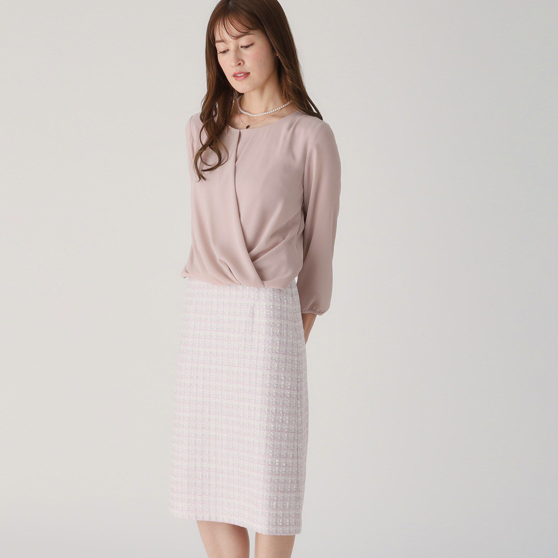 COUP DE CHANCE「【洗える／日本製／通勤】カシュクール風ブラウス」|シャツ・ブラウス|