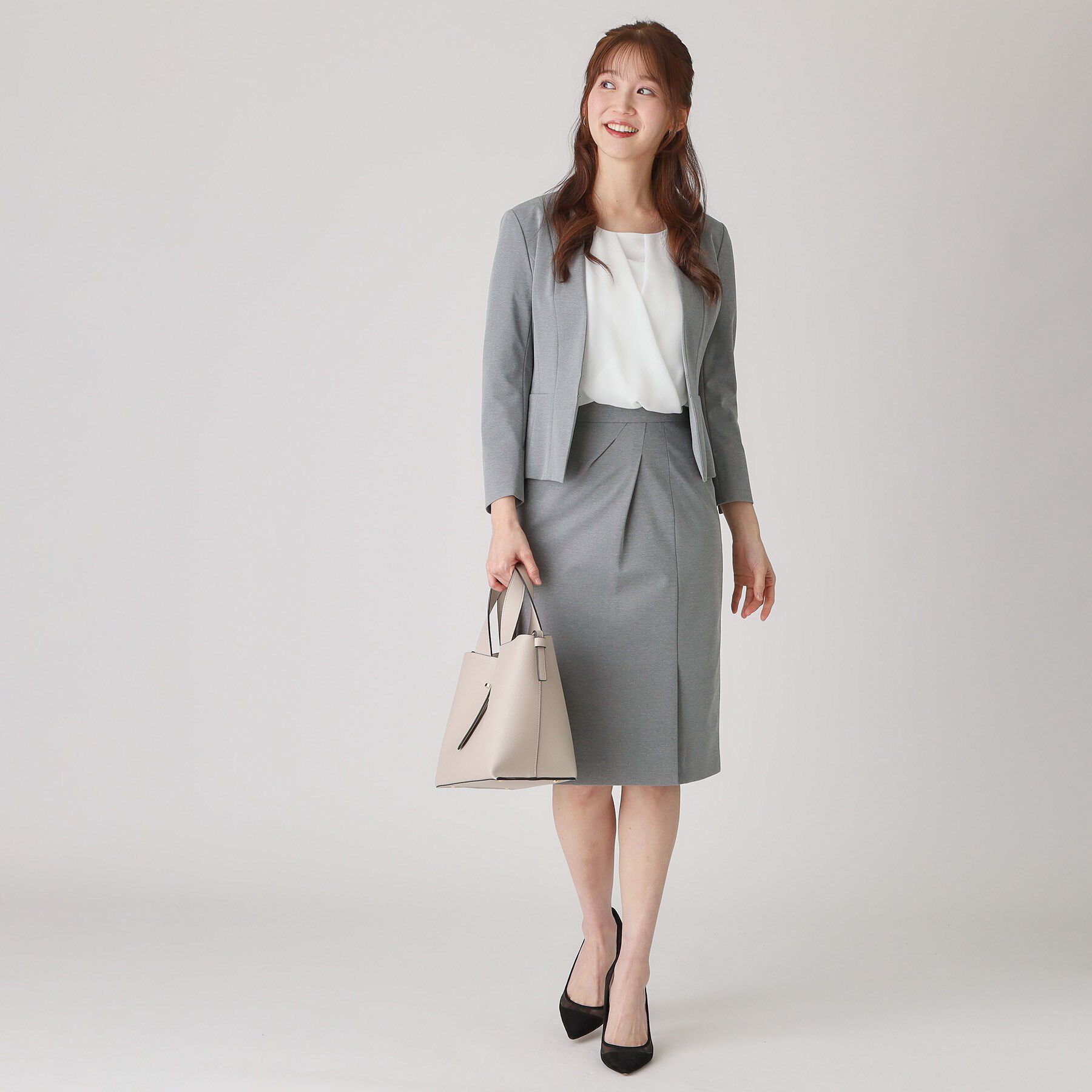 COUP DE CHANCE「【洗える／日本製／ジャージ素材】ラップ風タイトスカート」|スカート|