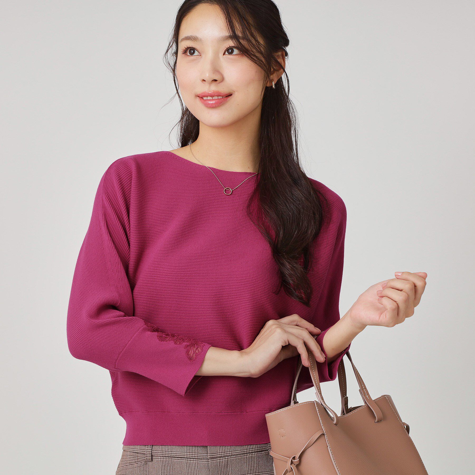 COUP DE CHANCE「【手洗い可】オーガンジー刺しゅうニットトップス」|ニット・セーター|