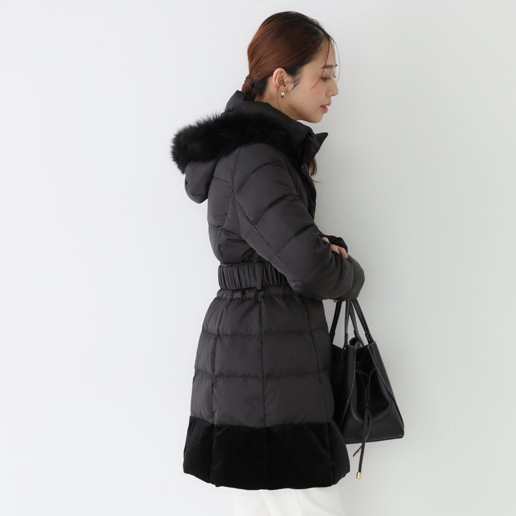 COUP DE CHANCE「【ミディ丈】ベルト付ダウンコート」|ダウン|