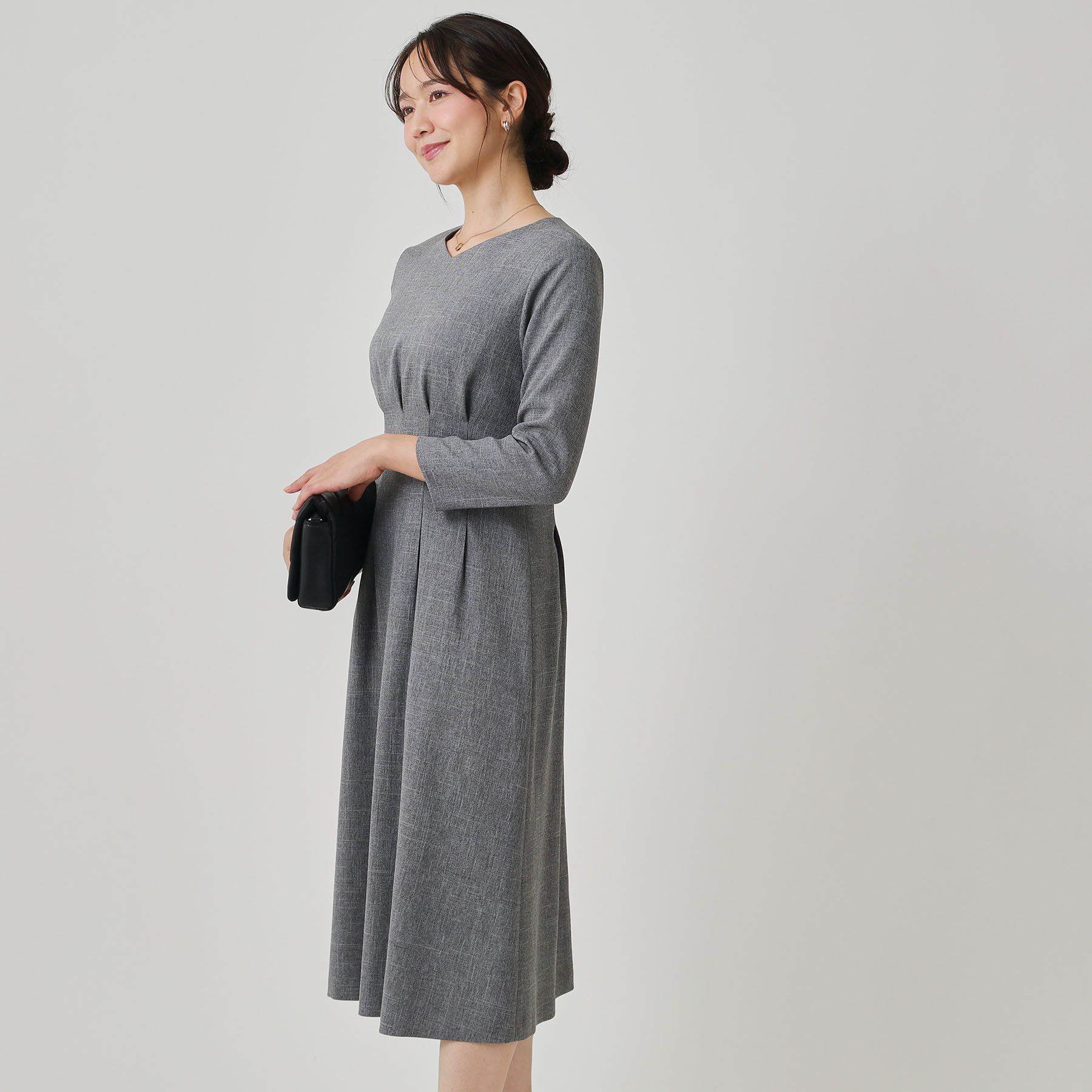COUP DE CHANCE「【手洗い可／日本製】タックデザインワンピース」|ワンピース|