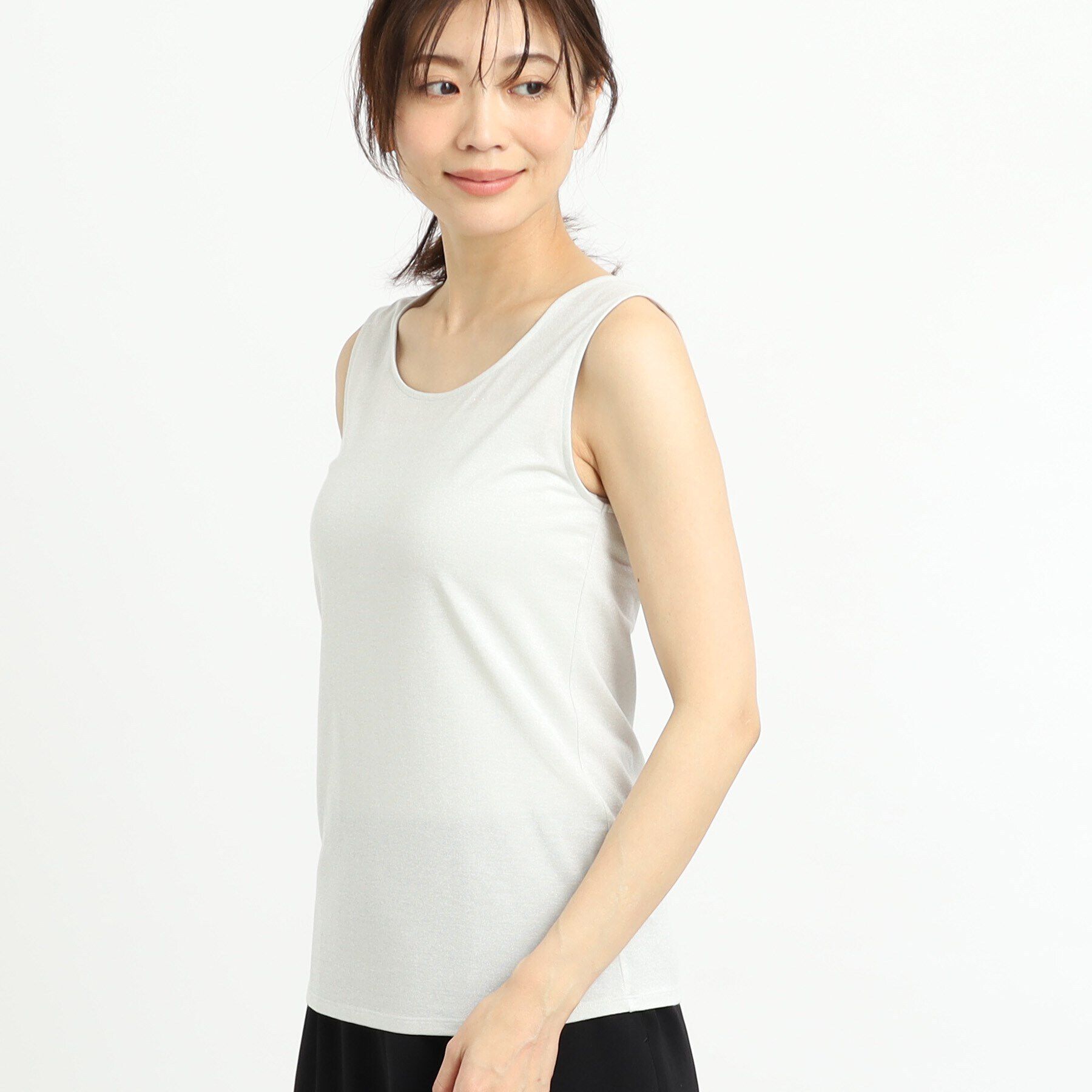 Reflect「【洗える】ベーシックラメタンクトップ」|キャミソール|