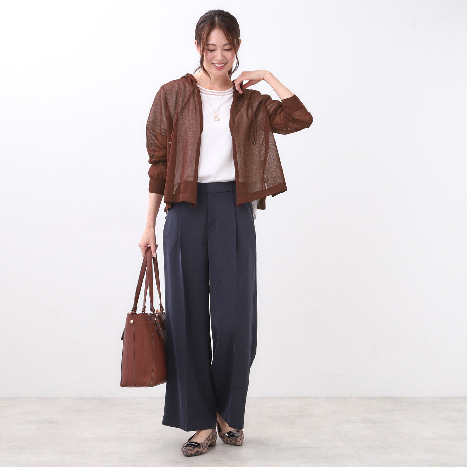 Reflect「【寒暖差対策に◎／手洗い可／旅行や通勤に】フード付きシアーカーディガン」|カーディガン|