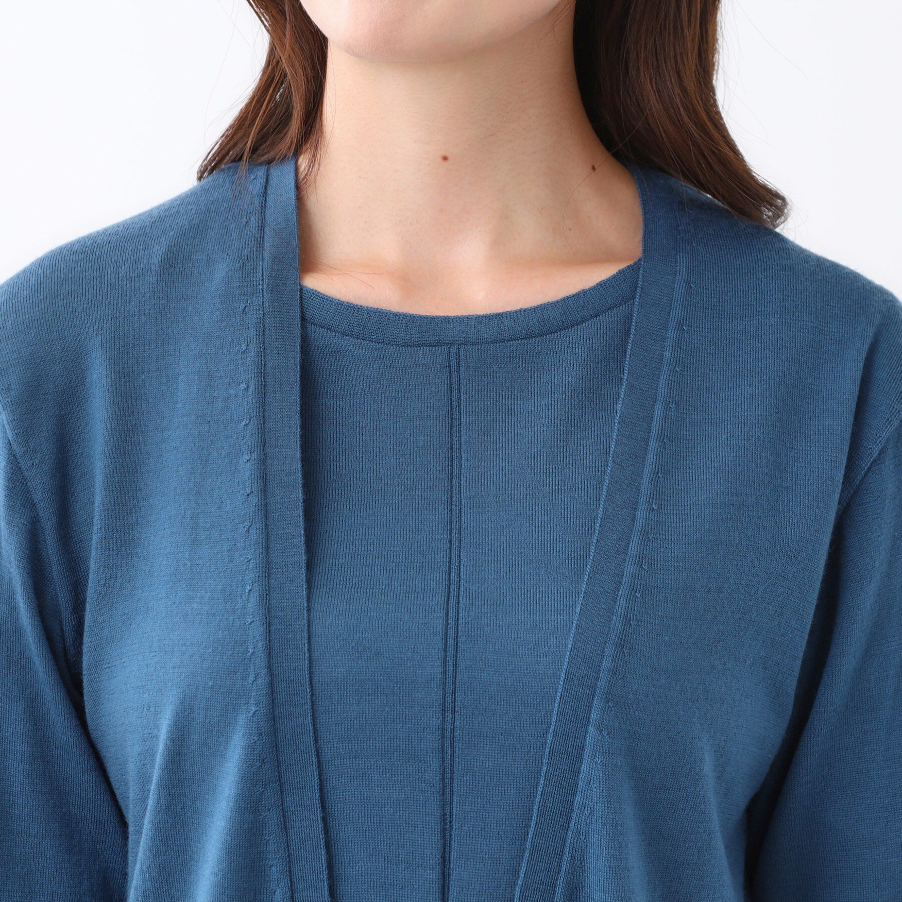 Reflect「【ちくちくしない／アンサンブル可／通勤におすすめ◎】オフボディ着流しカーディガン」|カーディガン|