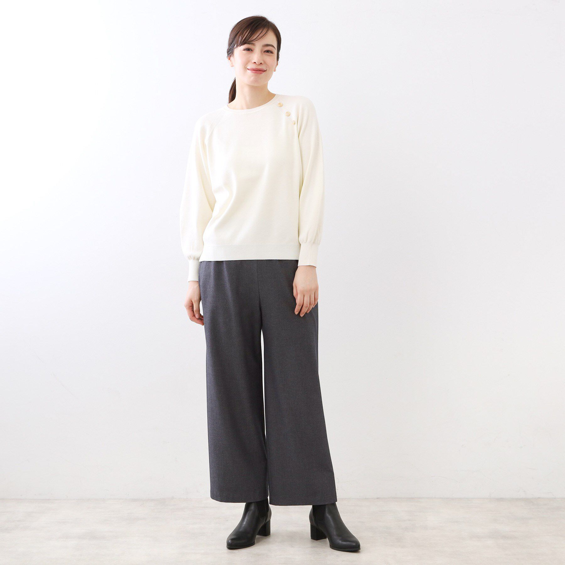 Reflect「【ウエスト総ゴム】ワイドストレートパンツ」|その他|