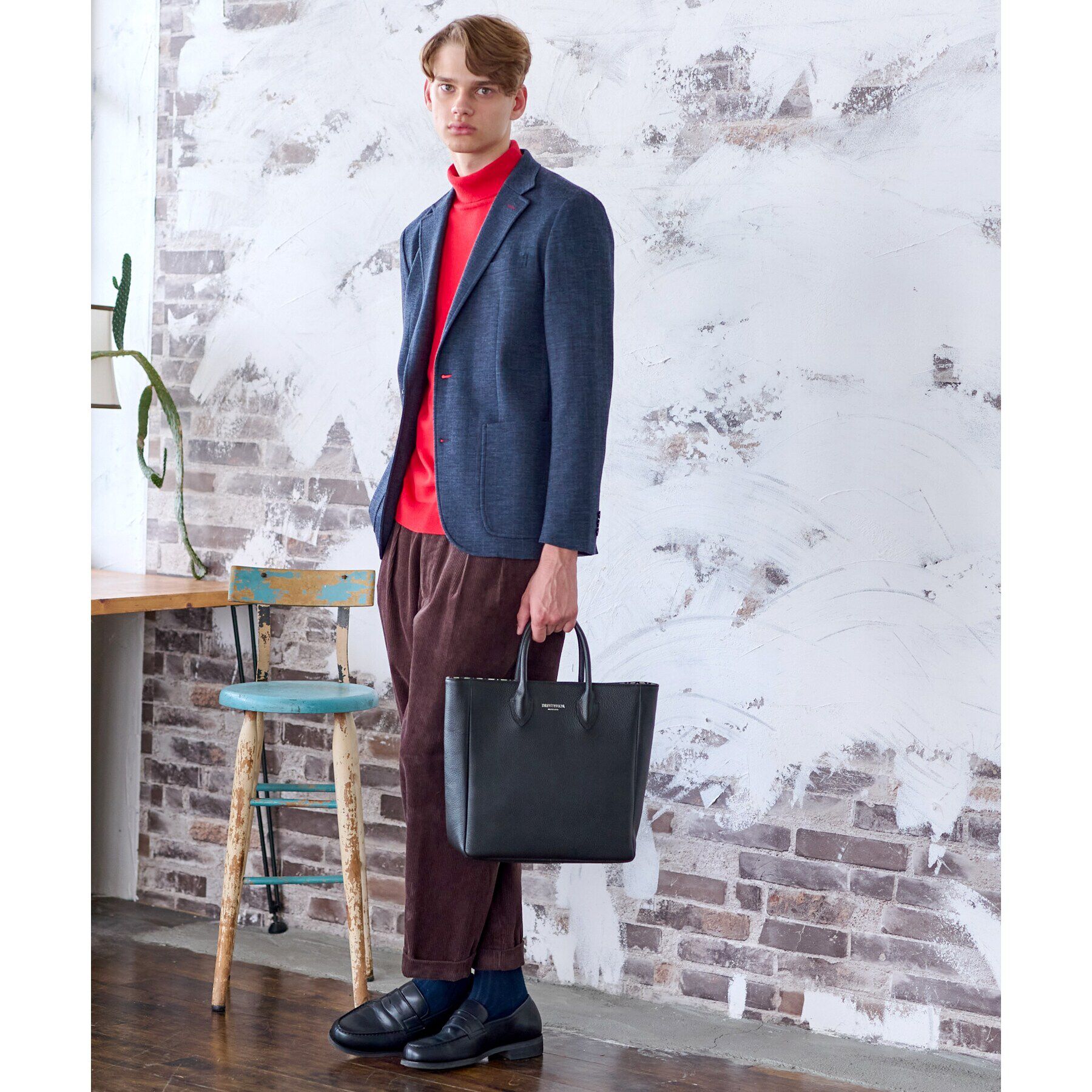 DRESSTERIOR「スクエアシュリンクレザー トートバッグ」|トートバッグ|