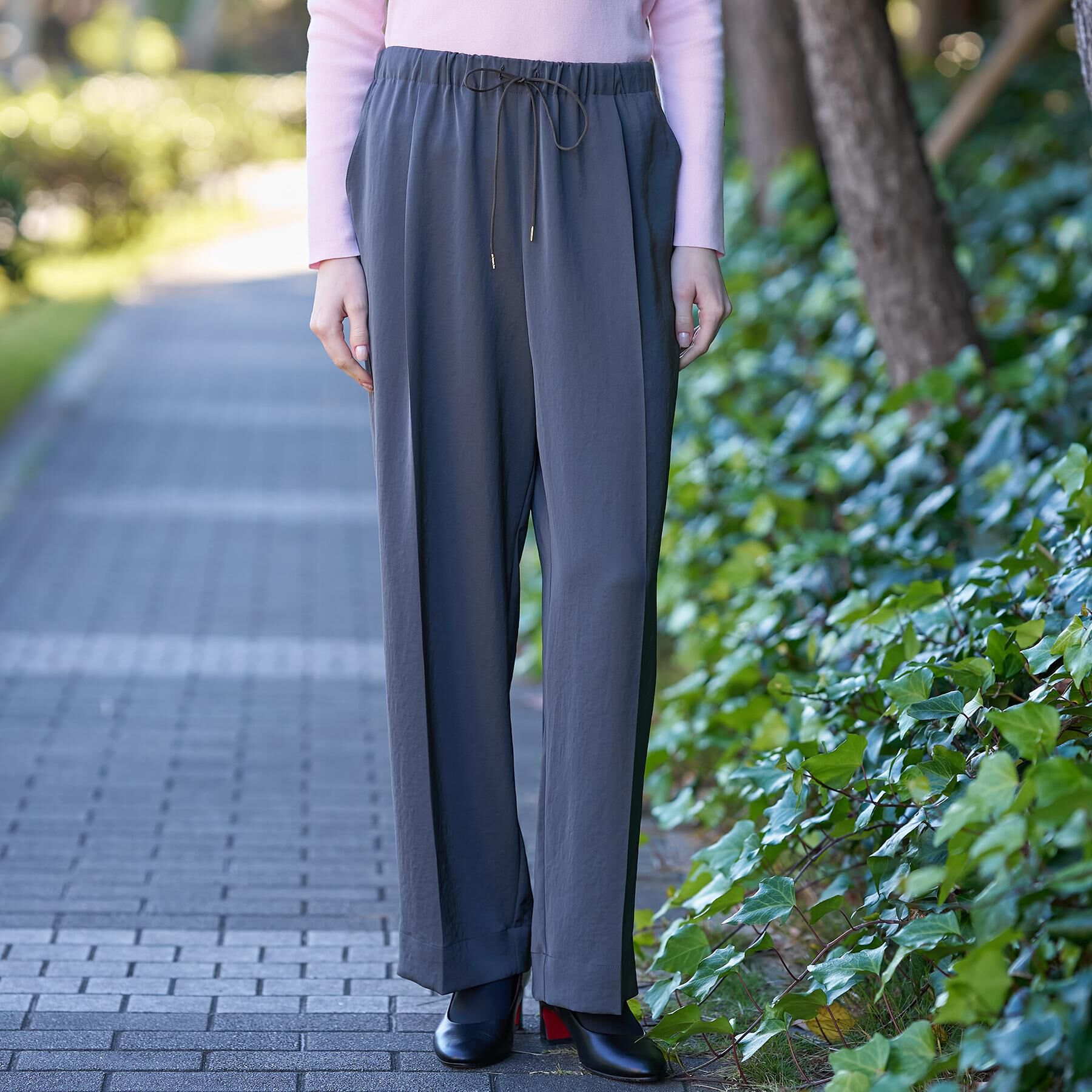 DRESSTERIOR「【洗える/ウエストゴム】サテンイージーパンツ」|その他|