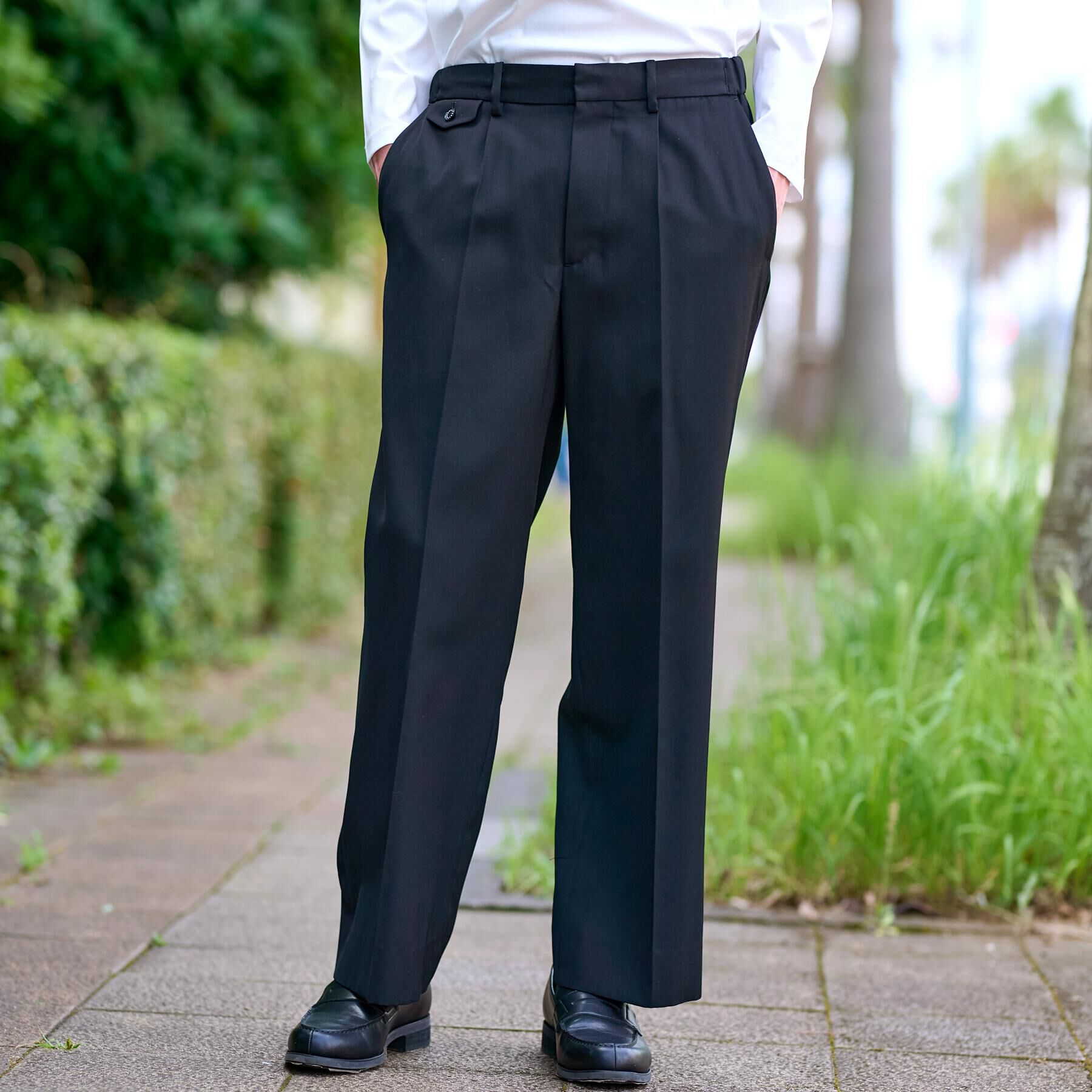 DRESSTERIOR「【セットアップ可】クリアーカルゼ SET UP ワイドパンツ」|その他|ブラック(019)