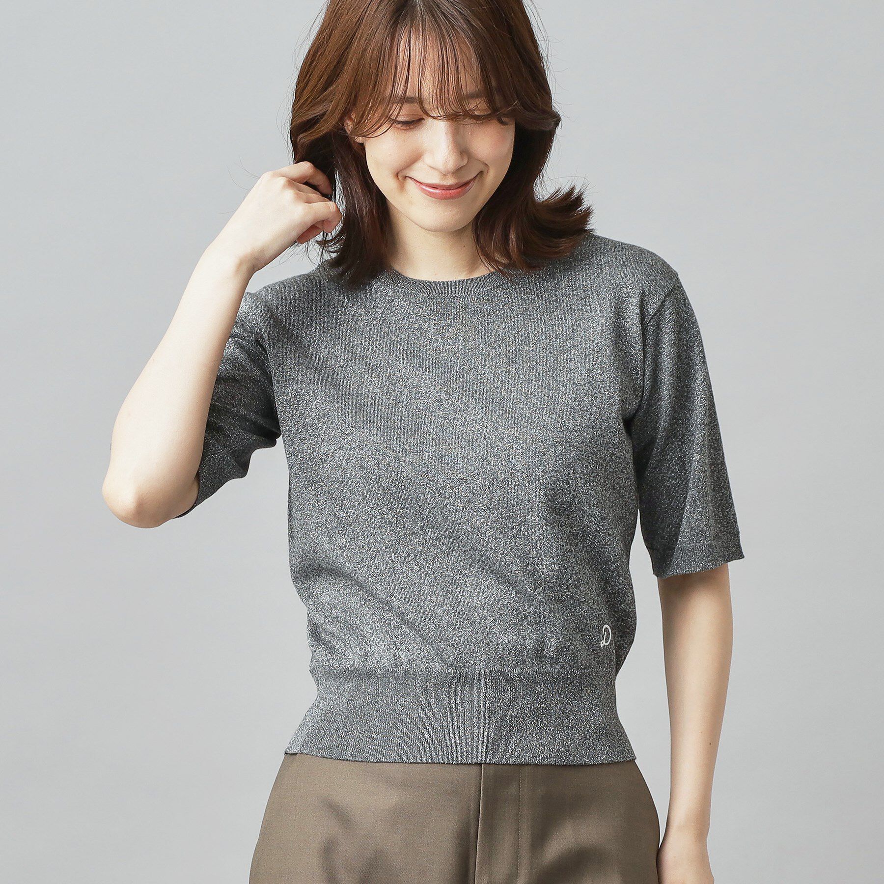 DRESSTERIOR「【洗える/きれいめ】ラメニットプルオーバー」|ニット・セーター|