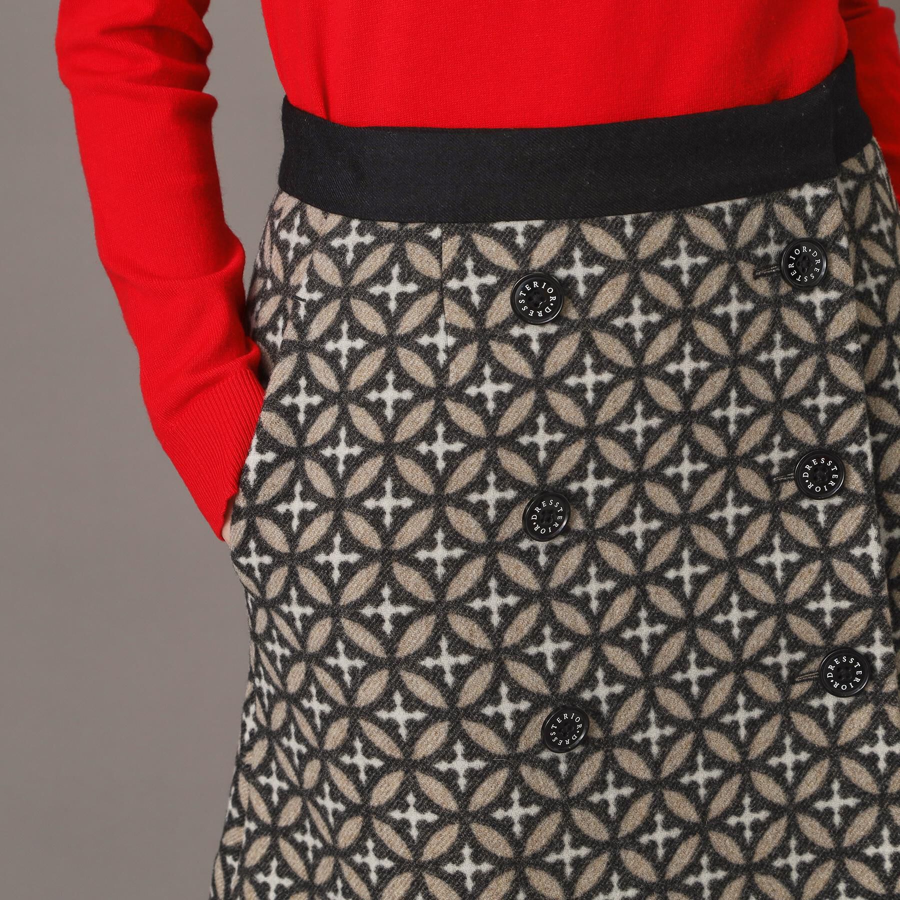 DRESSTERIOR「【CLASSY.12月号/otonaMUSE11月号掲載】オーバーラップジャカードミニスカート」|スカート|