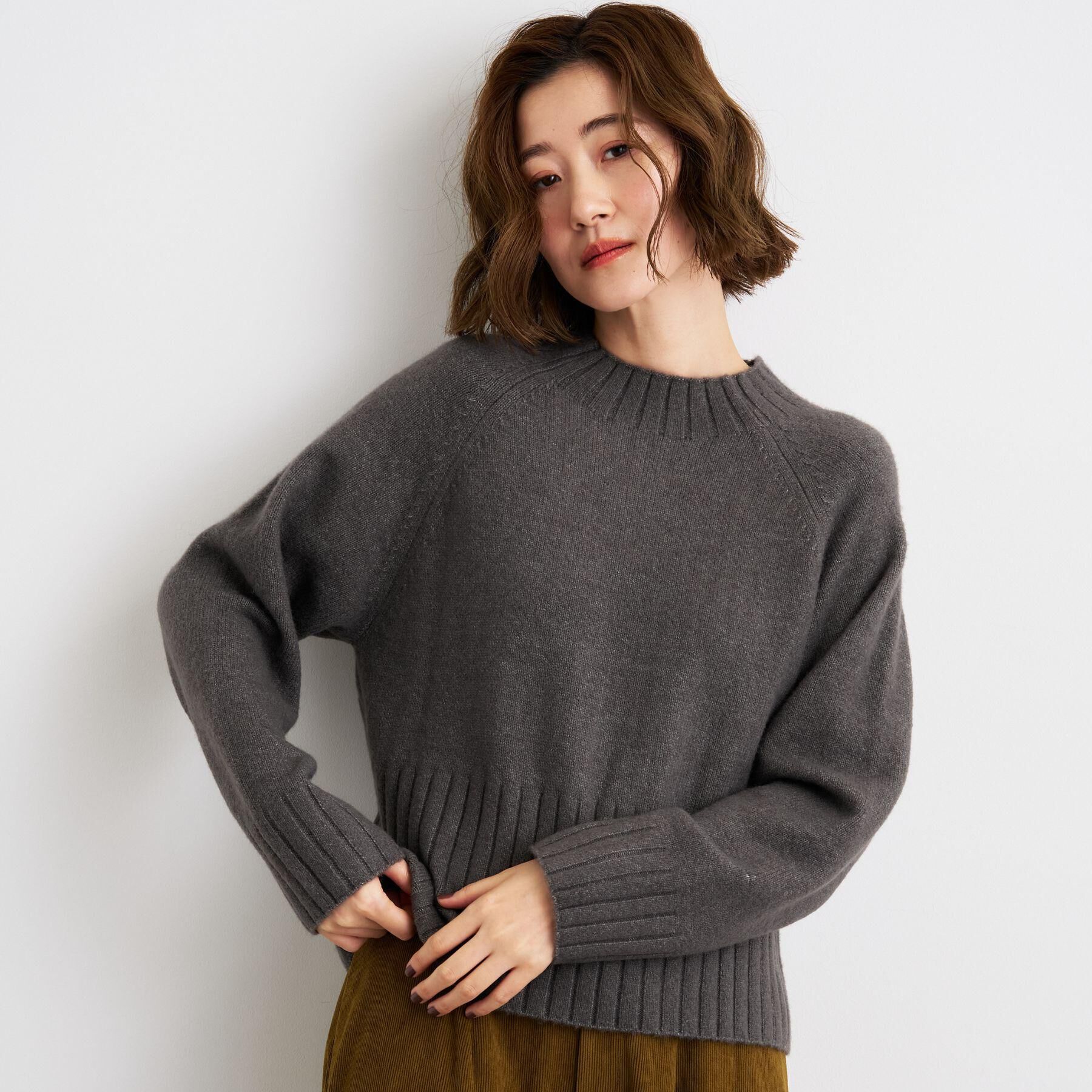 grove「【洗える】バックリブ切替ニット」|ニット・セーター|