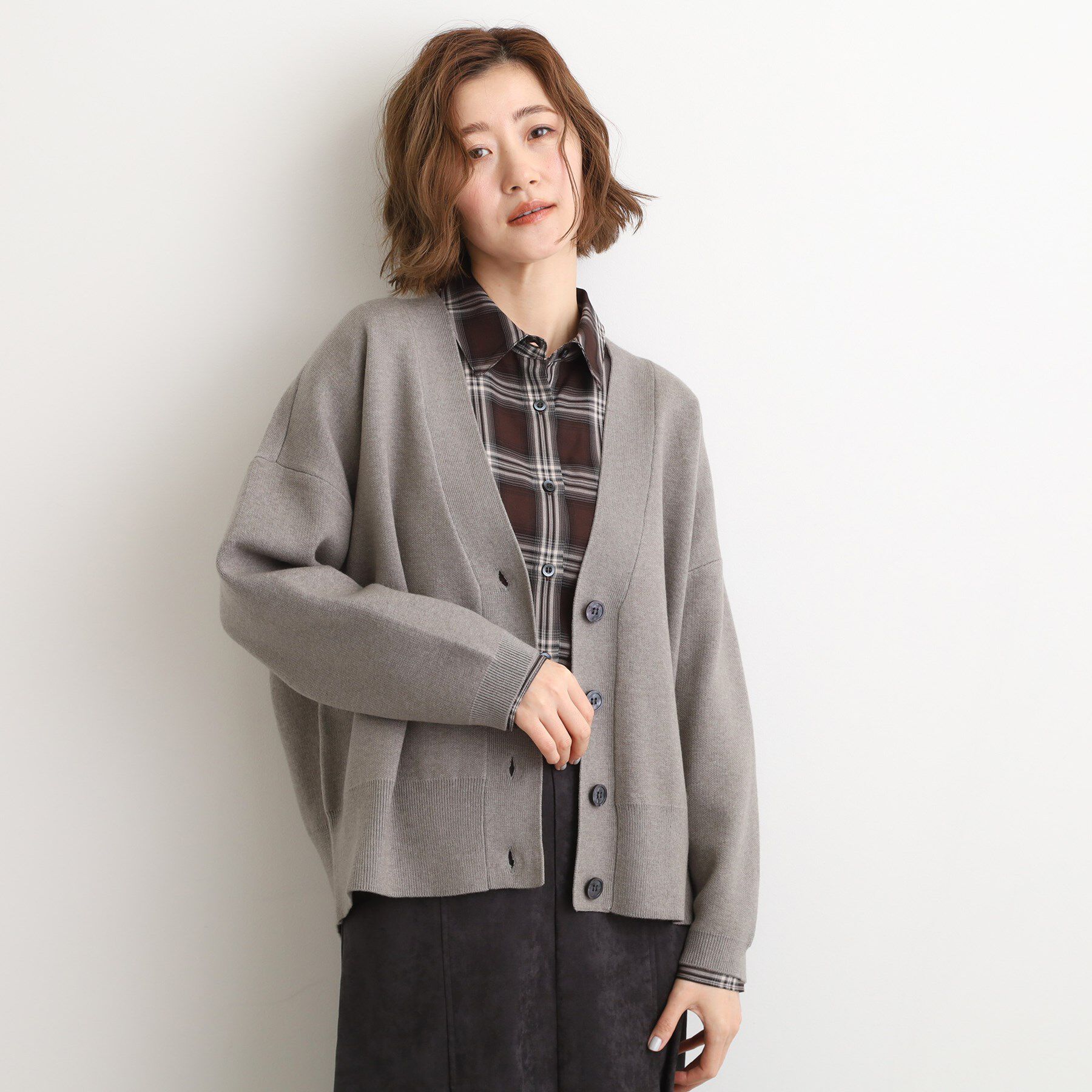 grove「季節に映える　ニットカーディガン」|カーディガン|