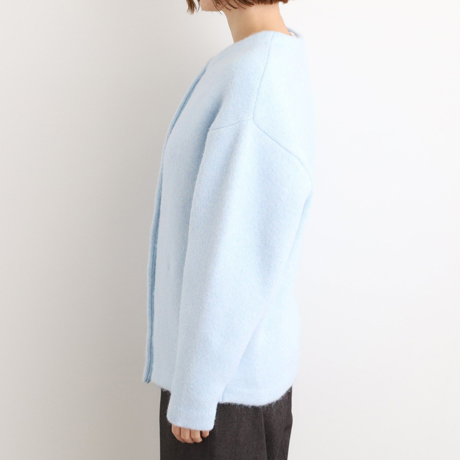 grove「ふっくらやわらかく、毛混オーバーニットカーディガン」|カーディガン|