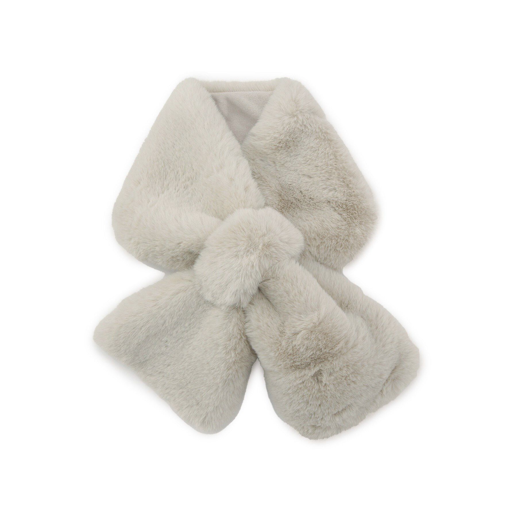 grove「【リサイクル】フェイクファーティペット」|ストール|ライトグレー(011