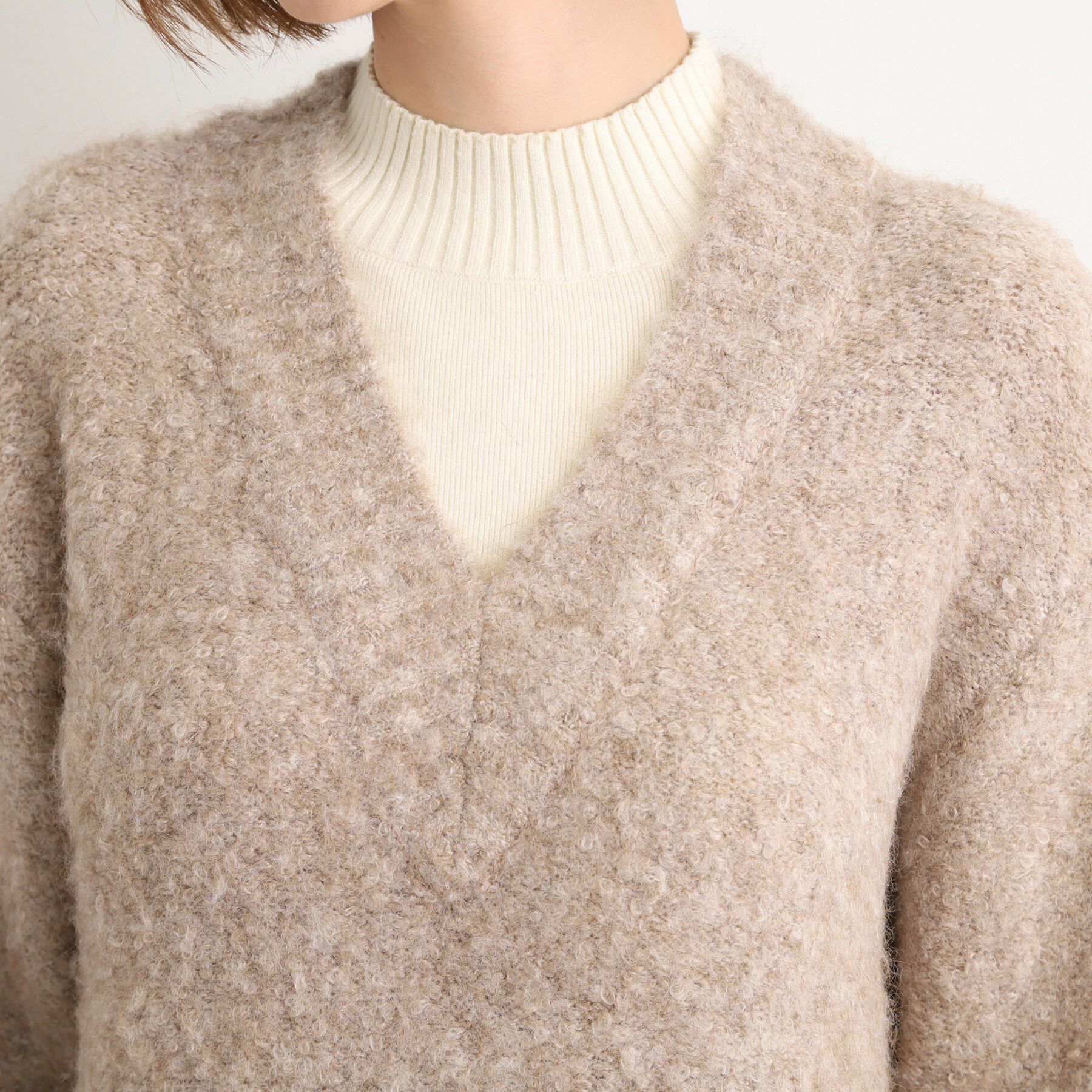 grove「一枚でレイヤードコーデ完成！ブークレーニットワンピース」|ワンピース|