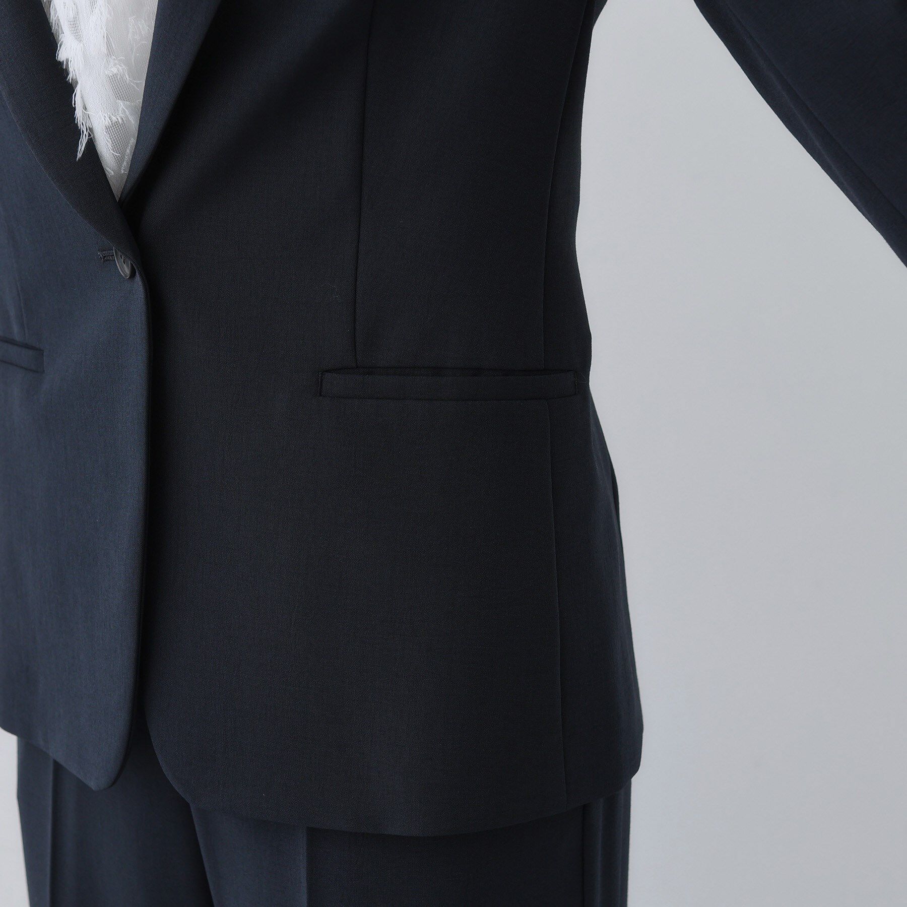 INDIVI「【定番スーツ／UVケア／洗える】ウール調テーラードジャケット」|スーツ|