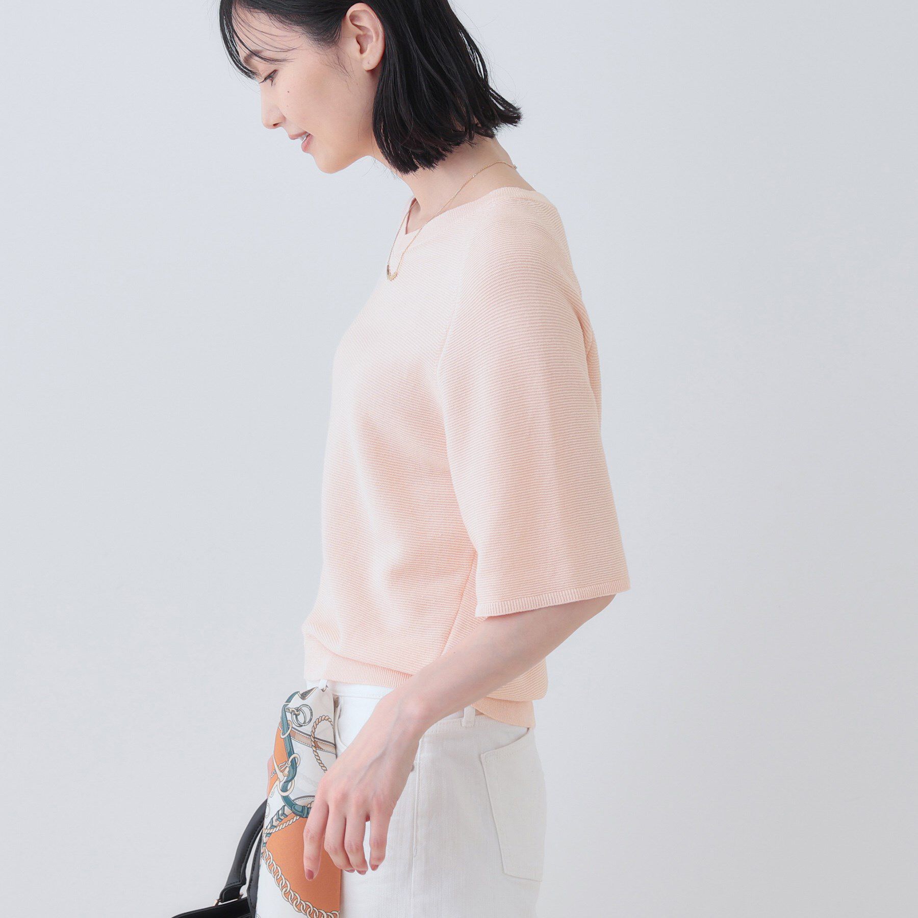 INDIVI「新色登場！【上品ラメ素材】フレアスリーブニット」|ニット・セーター|