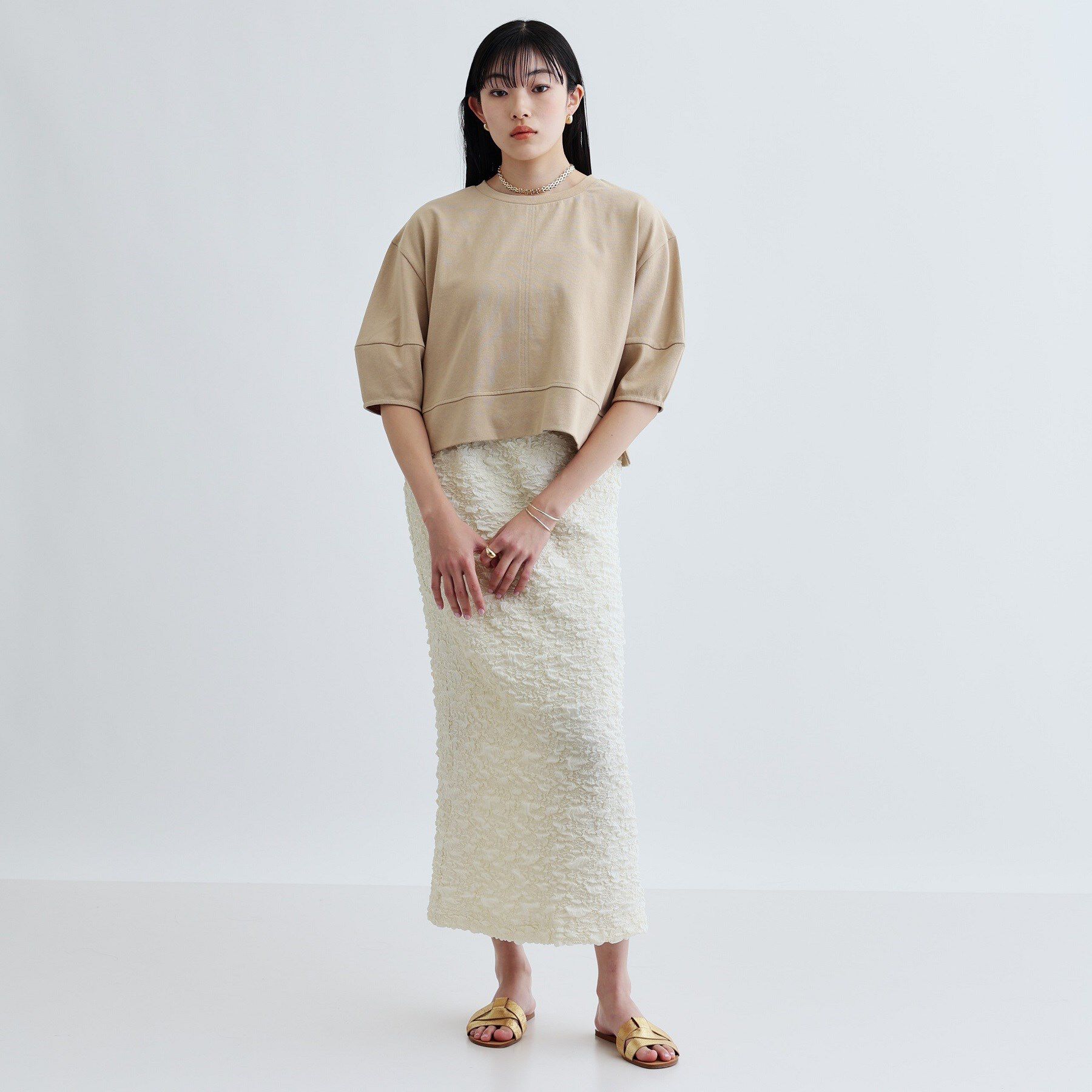 GALLEST「【再入荷】フォルムスリーブカットソー」|Tシャツ・カットソー|