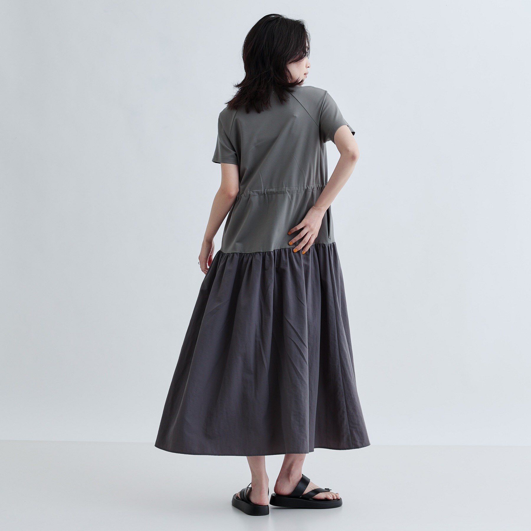 GALLEST「ロング丈ジャージワンピース」|ワンピース|