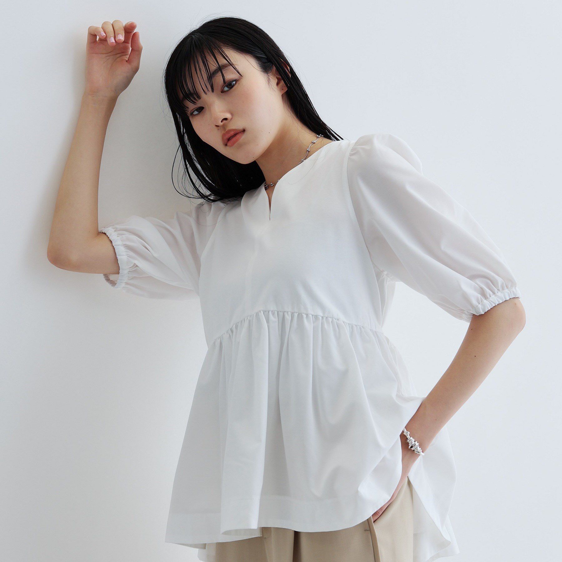 GALLEST「ハートネックペプラムカットソー」|Tシャツ・カットソー|