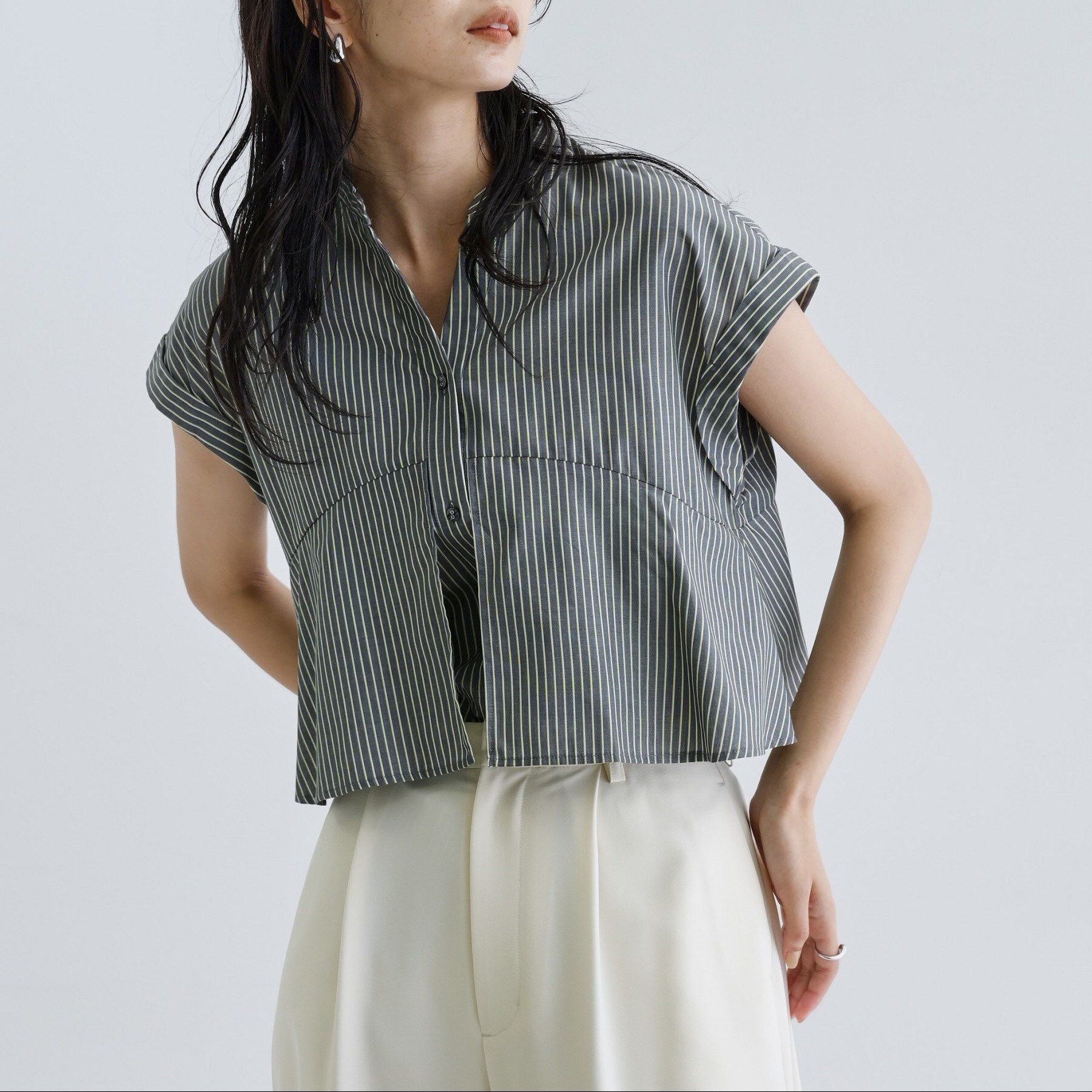 GALLEST「2WAYペプラムシャツ」|シャツ・ブラウス|ブラック(319)