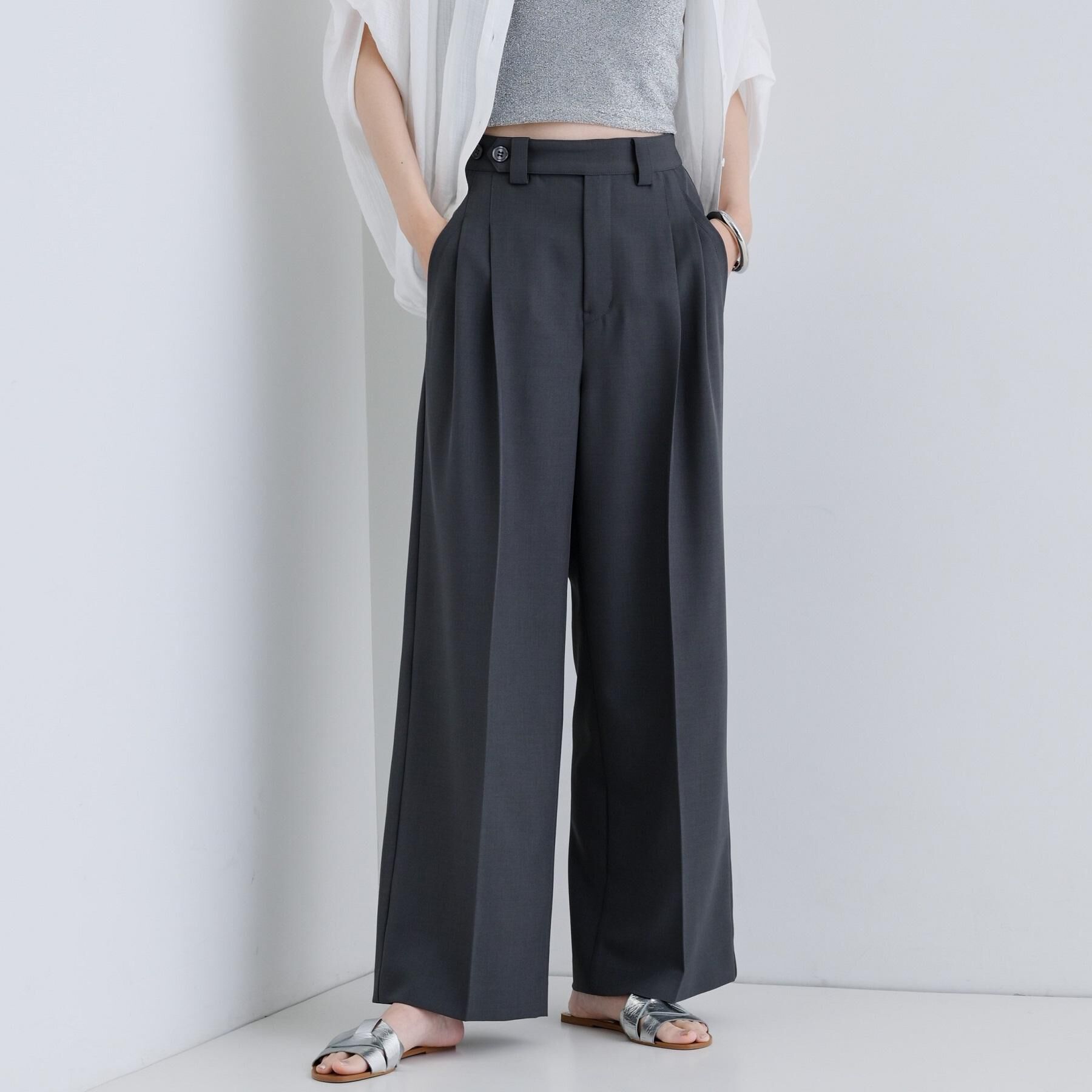 GALLEST「モードストレートパンツ」|その他|チャコールグレー(0